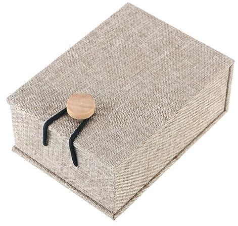 WRITWAA Caja Joyero De Madera RúStica Con Cierre De Hebilla Para Colgantes Caja De Regalo Para Joyas De Resistente Al Polvo Y Rayado