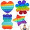 4 Stück Pop it Spielzeug Set, 11 cm x 11 cm Popit Bubble Sensory Fidget Toy, Plopp Spielzeug Lindern Sie Angst Mit Fingerspielzeug, Anti Stress für Kinder (Farbe)