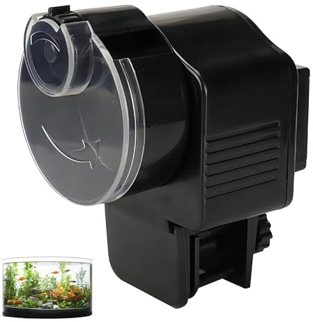 Distributeur automatique de nourriture pour poissons : 60 ml, pour granulés et bandes