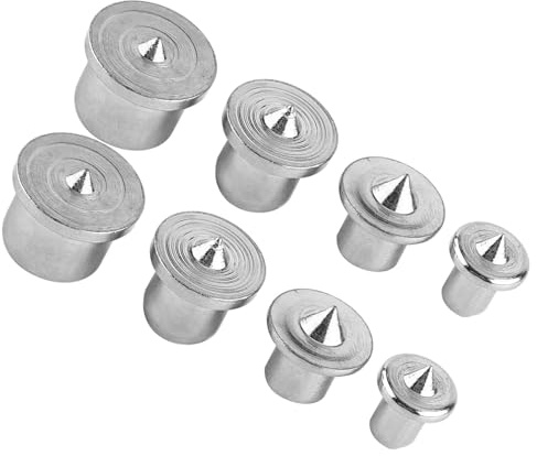 Qcwwy Brocas para Carpintería Juego de Herramientas de Marcado Hueco Sólido Mecanizado para una Alineación Adecuada Uso para Proyectos de Carpintería 8 Piezas Centros de Pasadores de Acero (hueco)