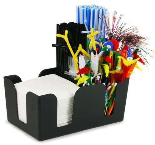 bar@drinkstuff Bar Organiser, Black, 25.6 x 16.2 x 11.4 cm