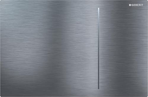 Geberit, Piastra di azionamento per cassette di risciacquo ad incasso Sigma 70 115.625.FW.1, doppio scarico, inox spazzolato, 115625FW1