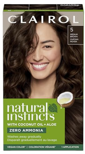 Clairol Natural Instincts Demi-Permanent Hair Dye, 5 Medium Brown Hair Color, Pack of 1