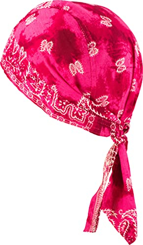 fashionchimp Zandana aus 100% Baumwolle, Bandana-Kopftuch, Bikertuch für Damen und Herren, Muster-Print (Pink-Batik)