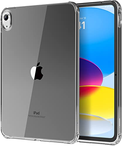 MoKo Clear Case for iPad(A16) 11th Generation 2025 11-inch/10th Generation 2022 10.9 inch, Lightweight Soft TPU, Anti-Scratch Ultra Clear Tablet Cover, Shockproof Impact Resistant, Black