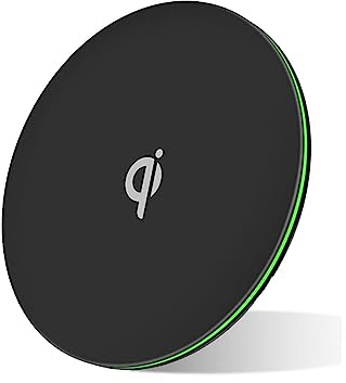 MMOBIEL Handy Ladestation 15W Qi Ladegerät- Induktives Lade Charging Pad kompatibel mit iPhone und Samsung Ladegerät - Ladepad auch kompatibel mit AirPods und Galaxy Buds – Wireless Charger - Schwarz