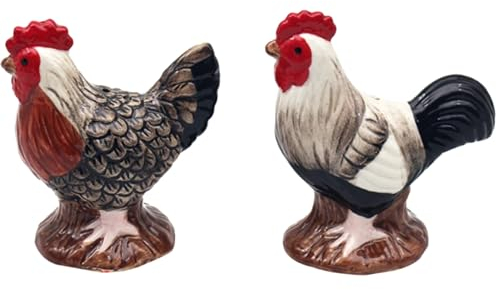 Lesser & Pavey British Designed Salt and Pepper Sets | Salt and Pepper Shaker for All Type of Kitchens | Salt Shaker & Pepper Shaker Perfect for Home or Businesses - Cockerel