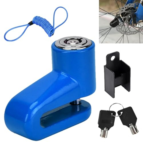 Bremsscheibenschloss Erinnerung,Bremsscheibenschloss Motorrad Schloss Alarm,Roller Scheibenbremse Schloss,Bremsscheibenschloss,Fahrrad Bremsscheibenschloss,Motorrad Bremsscheibenschloss Blau