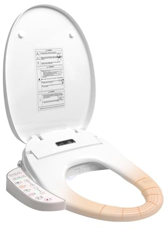 YU YUSING Sedile Bidet WC Intelligente con Ugello, Tavoletta Riscaldata WC, Copriwater con Abbassamento Automatico, Pressione dell'Acqua Regolabile, Asciugatura Calda, Luce Notturna