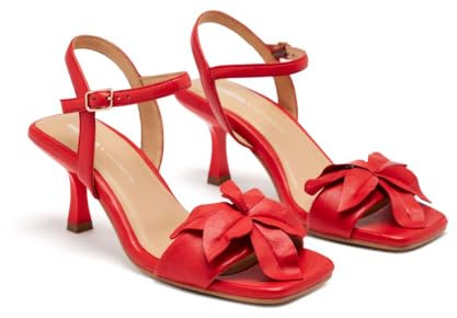 GIOSEPPO Sandali con fiocco in pelle, rosso, 40 EU