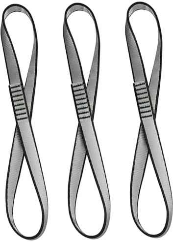 HoveeLuty Lot de 3 Sangles d'escalade en Polyester 21, 6 KN, très résistantes, pour l'escalade en extérieur, la Descente en Rappel, la balançoire, Le Yoga, Le hamac, Les bâtons d