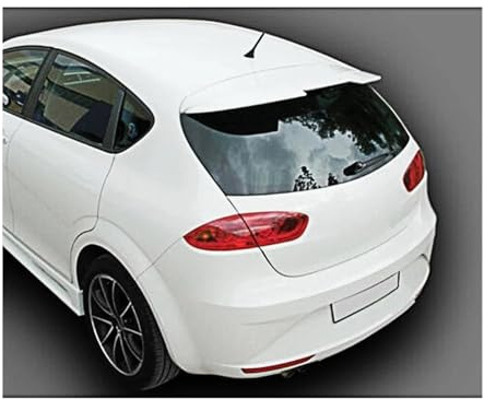 Spoiler Trasero Alerón Trasero de Techo para Seat para Leon MK2 5F de 5 Puertas (2008, 2009, 2010, 2011 y 2012), Kit de carrocería ABS. Alerón Universal(Blanco)