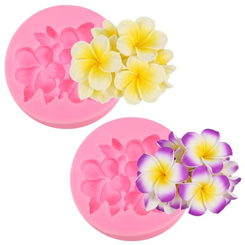 2 stampi in silicone a forma di fiori, candele, stampi in silicone, stampi per candele, stampi per fiori, stampi in silicone per fusione, fiore, 3D, per la produzione fai da te, sapone, candele