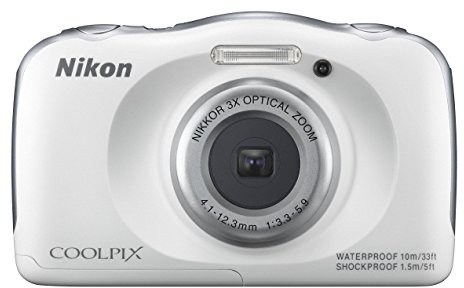 Nikon COOLPIX S33 Waterproof Digital Camera (White) - International Version
