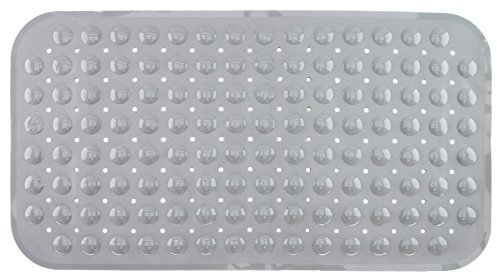Brandsseller Tapis de Baignoire 70 cm x 38 cm Antidérapant Mat de Baignoire Anti-Glisse avec Ventouses - Gris