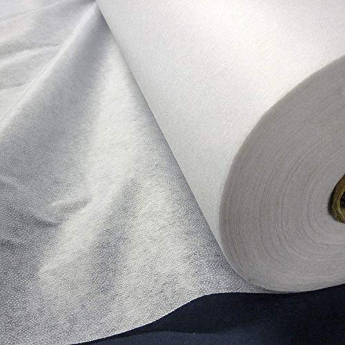 Textile Station Janak - Tela de 2 metros (blanca) de peso medio/pesado para planchar, 99 cm de ancho, no tejida, de alta calidad, multiusos, color blanco