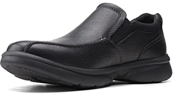 Clarks Men's Bradley Step Loafer, Blk Tumbled Lea, 6 UK Narrow