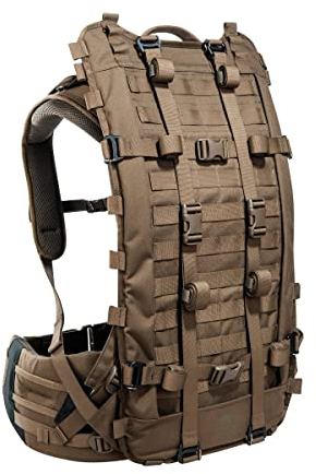 Tasmanian Tiger TT Base Carrier Flexible Soft-Kraxe, modulare Lasten-Kraxe mit Molle System, flexibel erweiterbarer Lasten-Träger, Coyote Brown