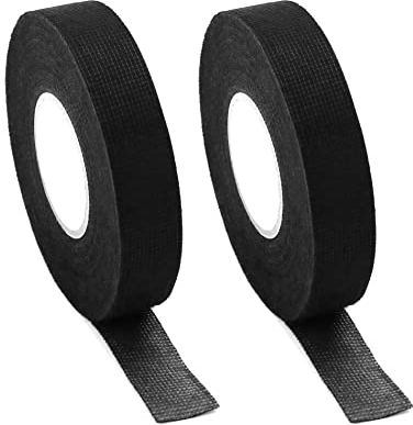 QWORK® 2 Pcs Ruban Isolant Electricien, Ruban de Tissu de Résistance à la Température pour Voiture Moto Fil Électrique (19mm*15m)