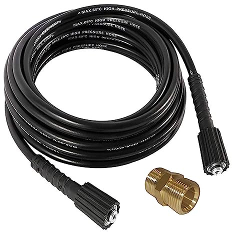 Cowhilan Manguera de Lavado a Alta Presión M22 Conector Rosca Manguera de Repuesto Compatible con Karcher M22-14 Conexión, con Adaptador, 8M