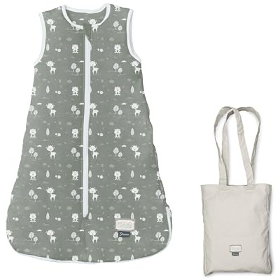 MOOVO by Nuvita 90100 | Sacco Nanna Invernale con Zip Centrale e Cerniera per i Piedi, in Cotone e imbottitura in materiale Riciclato, certificato OEKO TEX | 6-18 MESI | Sage Green