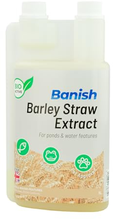 Pisces Banish BioActive Barley Straw Extract 1000ml Pond Water Treatment Natural Algae Greenwater Blanketweed Remover
