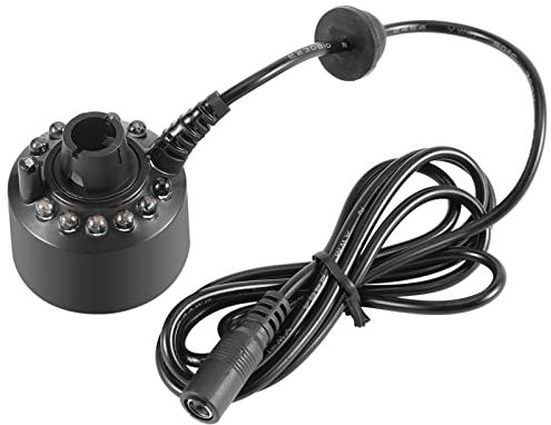 12 LED-Nebelgenerator mit Buntem, Wechselndem Licht für Teich und Wassertank mit 110–240 V US-Stecker, Luftbefeuchter für Wasserspiel (EU-Stecker 220 V)