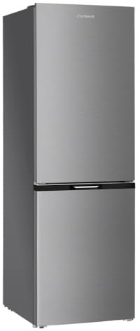 Corbero - Frigorífico Combi No Frost | CCH18584NFX | 327L | 67,2x60x185,5 | Luz LED | Crisper | Balcones Ajustables | Estantes de Cristal | Hueveras | Cubiteras | 39 Db | Inox