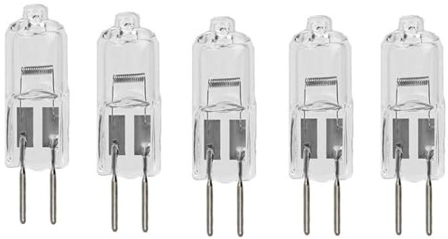 UGEFKMQ Bombillas Halógenas G5.3 12V 10W 20W 35W 50W 75W 100W T4 Jc Tipo G5.3 Bombilla De Cápsula Transparente G5.3 2 Pines Regulable Blanco Cálido 5Pc 35W