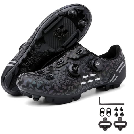 Meiju Mateju Chaussures de VTT Homme, Femme Chaussure de Cyclisme Velo Route Chaussures De Vélo De Sport De Plein Air Respirantes pour Compatibles avec Le Look SPD