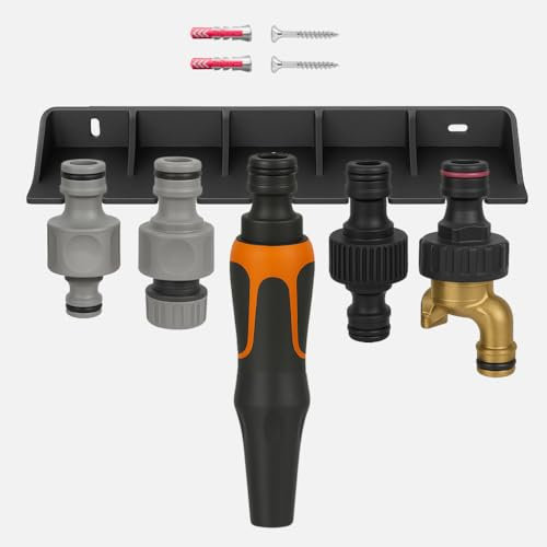 Naturalspring® Wandhalter für Gardena Kupplungen & Adapter & Schläuche Aufbewahrung Halter Gartenschlauch-Zubehör