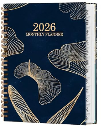 Calendario 2026 – Design floreale mensile, layout a grande sezione, organizer datato, agenda accademica, per famiglia, casa, ufficio, classe, insegnante, studente, compleanno, Natale, pianificazione