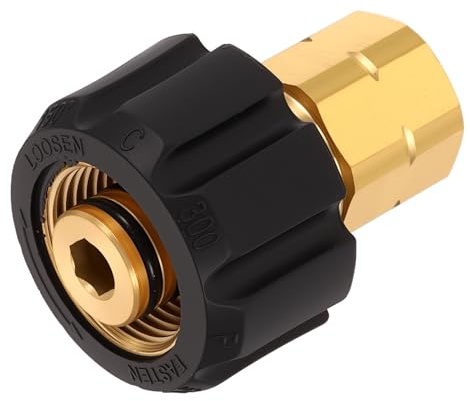 QUARKZMAN Tryckrengörare adapter M22 14 mm kontakt till G3/8 tum kontakt mässing snabbkoppling svängbar adapter för tryckrenare slang