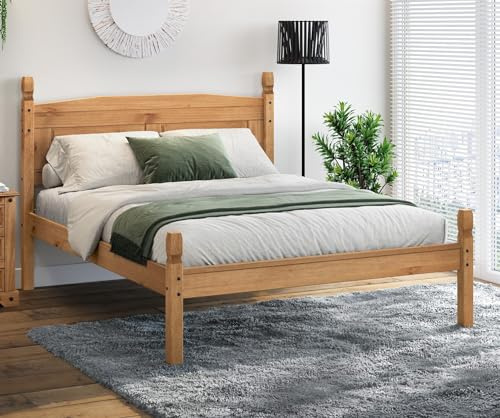 Corona Bed Frame Double 4'6 Low Foot End Solid Pine Bedroom