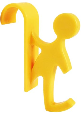 SOMATHERM FOR YOU, Crochet décoratif jaune pour sèche-serviette à tube rond - Accessoire pratique à suspendre pour radiateur - Idéal pour une touche de couleur et de confort