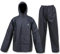 ZOEGO Tuta antipioggia ultra-lite per uomo donna Cappotto antipioggia protettivo impermeabile con pantaloni 2 pezzi antipioggia (Nero, 3XL)