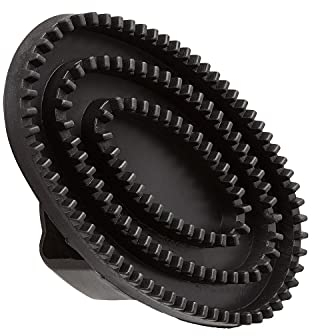 Bitz Gummi-Pferde-Striegelkamm (L) (schwarz), Schwarz , L