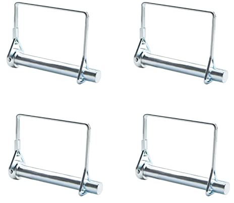 INCREWAY Perno di bloccaggio con filo, 4 pezzi da 12 mm, in acciaio al carbonio, perno di bloccaggio quadrato, per pista, fattoria, prato (12 x 80 mm)