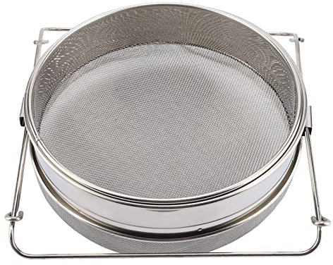 Edelstahl-Honigsieb, Honigsieb/Filter-Set mit Verstellbaren Armen, Edelstahl-Imkereiausrüstung, Silber