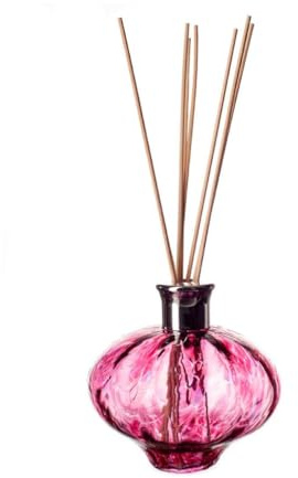 Amelia Art Glass Glass Reed Diffuser Oval in Optic Pink