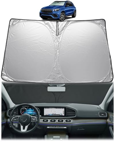 [Update] GAFAT Compatible con Mercedes Benz GLE W167/ GLS X167 2020-2025 2026 Parasol para Parabrisas Interior, Protección Solar, Enfriamiento, Protección UV, UPF 50+, Accesorios GLE W167
