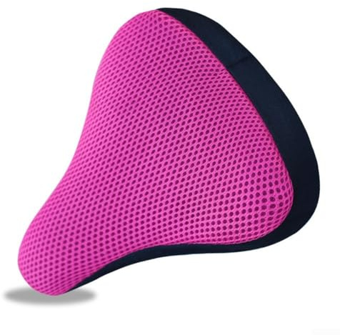 Housse de selle de vélo confortable rembourrée pour une meilleure expérience de cyclisme (rose rouge)