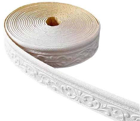 lmoikesz Borde de papel tapiz autoadhesivo 3D, borde decorativo deslumbrante, moldura interior de techo de PET autoadhesiva, tipo+1