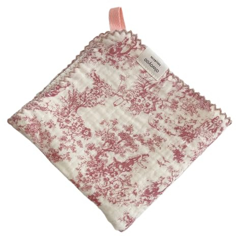 Toalla cuadrada para bebé de 25 x 25 cm, 4 capas, toalla de saliva infantil, con estampado de dibujos animados, transpirable, paño de muselina suave y suave para bebés, ideal para viajes, muselina