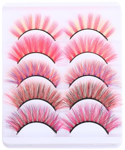 Mikikit 10 Pcs Faux Cils Épais Volume Russe Fournitures pour Extensions de Cils Légers Confortables pour Fêtes et Mariages