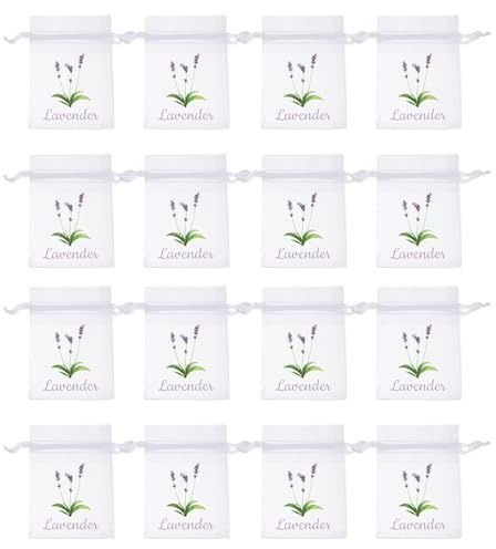 LOORGVEL 40 Piezas Unidades Bolsas de Lavanda Vacías con Cordón Reutilizables para Almacenamiento de Fragancias Saquitos Aromáticos Rellenable para Armario y Hogar