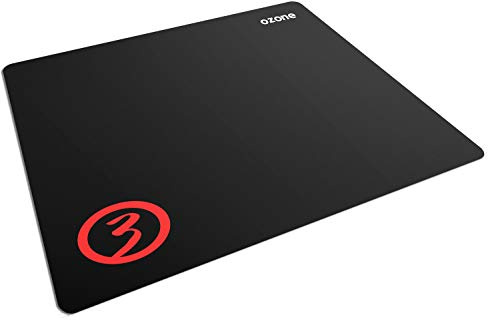 Alfombrilla Gaming Ozone Ground Level L - Diseño Gamer - Tamaño Grande - Ergonomica, Superficie Tela Suave, Base de Goma, Antideslizante, Negro