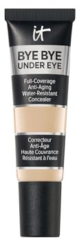 IT Cosmetics, Correcteur Anti-Âge Bye Bye Under Eye, Haute Couvrance, Waterproof, Enrichi en Peptides, Collagène & Acide Hyaluronique, 12 ml, Teinte : Light Tan 14.0