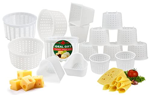 16 Pcs Soft Cheese Making Kit for Beginners - Small Cheese Molds - Cream Cheese Molds for Making Cheese - Molde Para Queso Fresco Casero - Paneer Maker Mold - Cheese Making Supplies №3