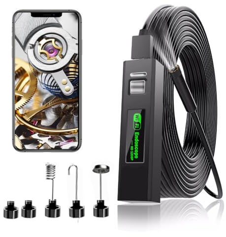 Endoskopkamera Handy Endoskopkamera mit licht, Wasserdicht Rohrkamera 1200P HD Inspektionskamera Endoskop Kamera für iPhone Android Handy/IOS/Windows/Mac/Tablet/PC (10M)